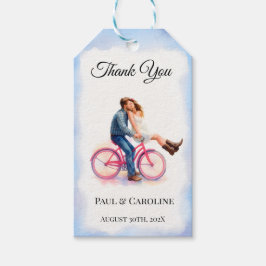 Modern Casual  Romantic Wedding Artistic Couple  Geschenkanhänger