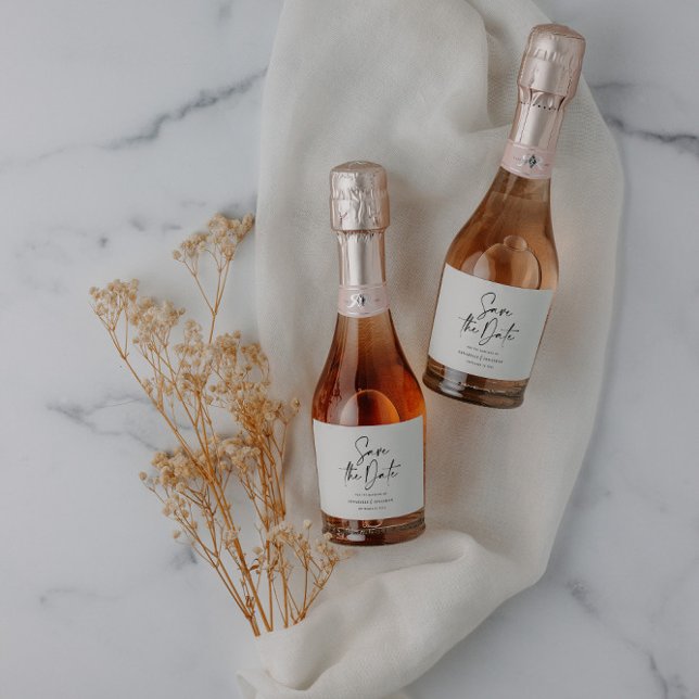 Modern casual script black save the date wedding (Von Creator hochgeladen)