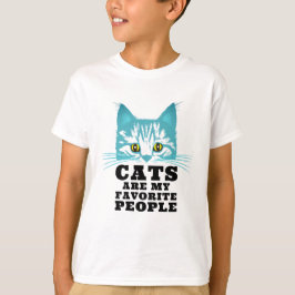 Modern Cat Spaß Sarcasm Black Bold Typografy T-Shirt