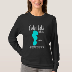 Modern Cedar Lake - Indiana T-Shirt