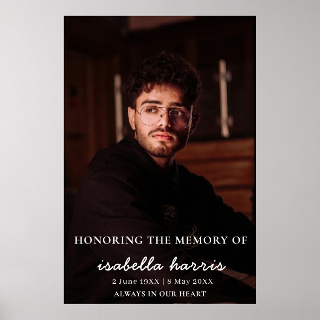 Modern Celebration of Life Memorial Poster (Vorne)