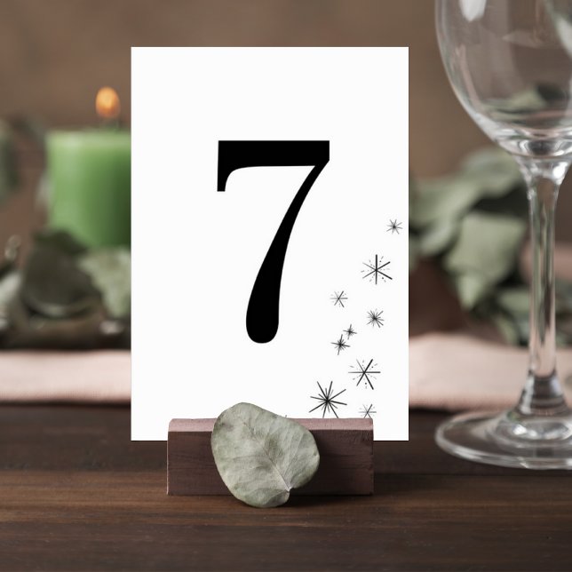 Modern Celestial Minimalist Wedding Table Number Tischnummer (Von Creator hochgeladen)