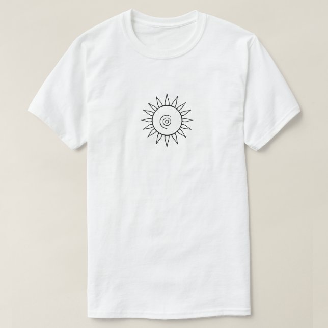 Modern Celestial Sun Symbol Graphic T-Shirt (Design vorne)