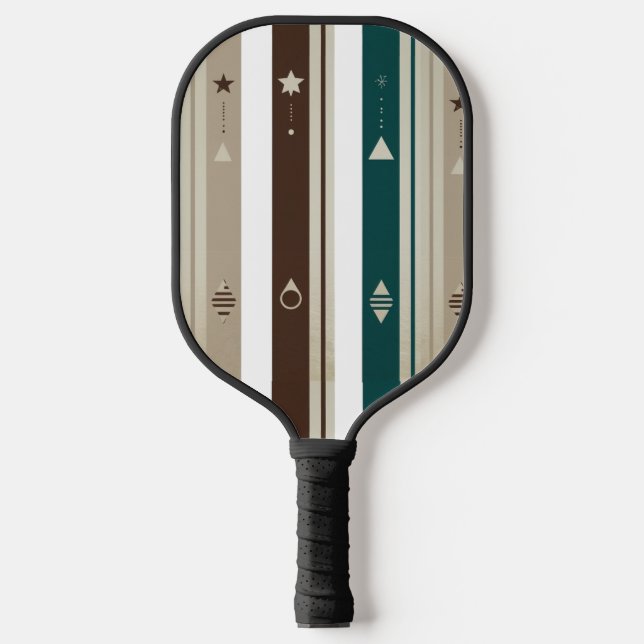 Modern Celestial Triple Vertical Stripe Pickleball Pickleball Schläger (Vorderseite)