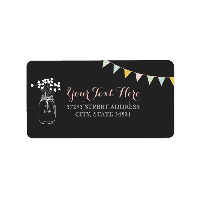 Modern Chalkboard Address Label Adressaufkleber (Vorne)