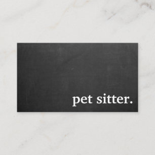 Modern Chalkboard pet pet sitter. Loyalty Card Visitenkarte