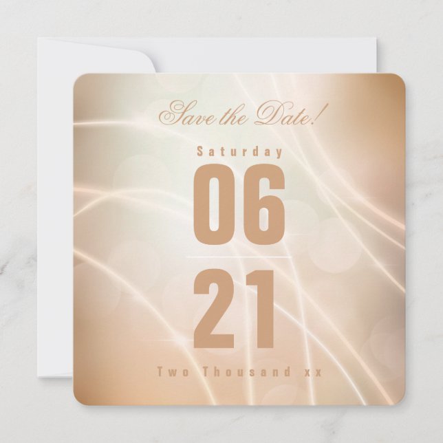 Modern Champagne Color Bokeh Light & Typografy (Vorderseite)