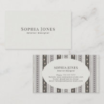 Modern Charcoal & Cream Scallop Stripe