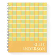 Modern Checker Green Yellow Orange Personalized