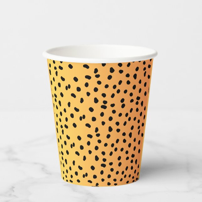 Modern Cheetah Print Pappbecher (Vorderseite)