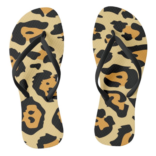 Modern Cheetah Spots Pattern Flip Flops (Fußbett)
