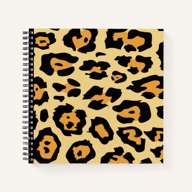 Modern Cheetah Spots Pattern Notizbuch (Vorderseite)