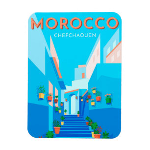 Modern Chefchaouen Marokko Reisen Magnet