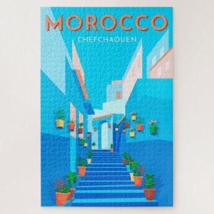 Modern Chefchaouen Marokko Reisen Puzzle