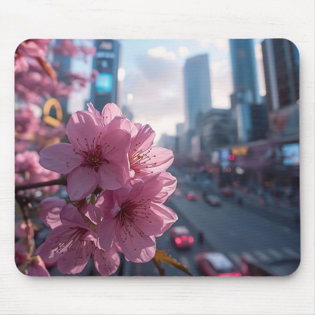 Modern Cherry Blossom Mousepad (Vorne)