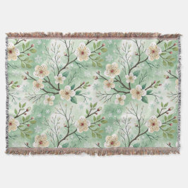 Modern Cherry Blossoms Winter Decke