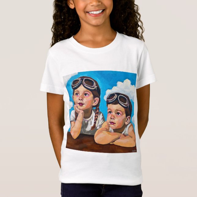 Modern Cherub Painting - Rembrandt Inspired Art T-Shirt (Vorderseite)