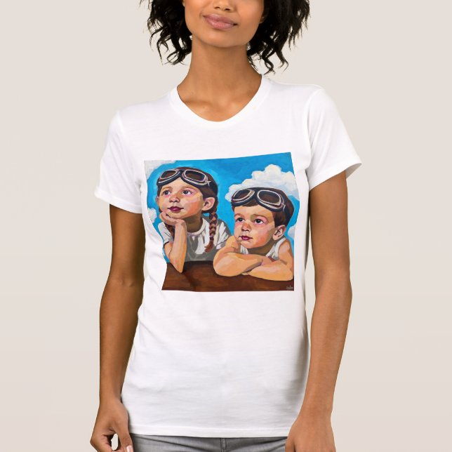 Modern Cherub Painting - Rembrandt Inspired Art T-Shirt (Vorderseite)