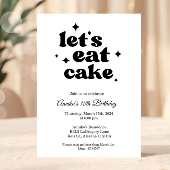 Modern Chic 18. Geburtstag Einladung Minimalistisc (Minimalist Modern Chic 18th Birthday Invitation)