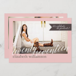 Modern Chic 2017 Foto Graduation Party Einladung