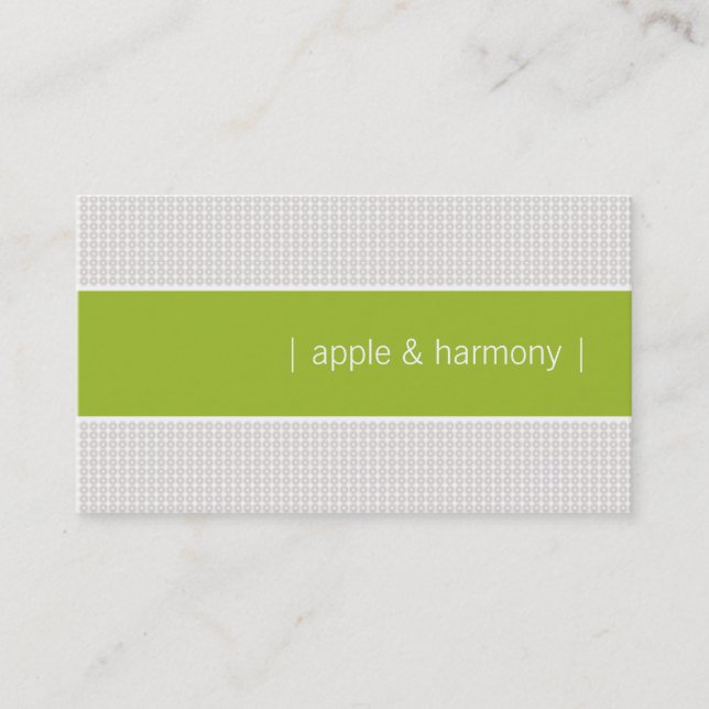 Modern Chic Apple Green Visitenkarte (Vorderseite)