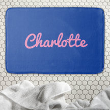 Modern Chic Blue Pink Preppy Individuelle Name Tre