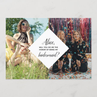 Modern Chic Bridesmaid Vorschlag Modern Collage Einladung