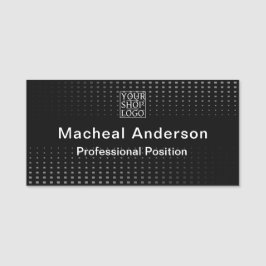 Modern Chic Business Logo Black Namensschild