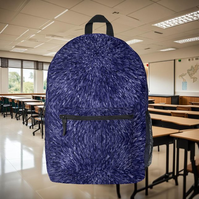 Modern, chic design in dark blue, glitter effect bedruckter rucksack (Von Creator hochgeladen)