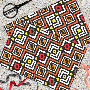 Modern chic Ethnic Mosaic Geometric Muster Seidenpapier