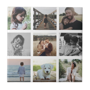 Modern Chic Family Foto Collage Trendy halten Fliese