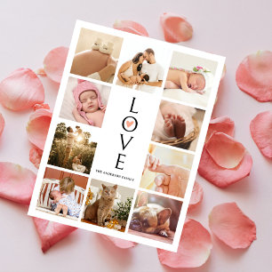 Modern Chic Foto Collage Liebe Baby Dusche Danke U Postkarte