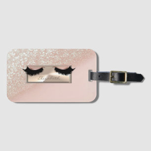 Modern Chic Girly Glittery Bokeh Ombre Imitate Las Gepäckanhänger