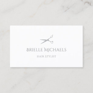 Modern Chic Hair Stylist Einfaches graues Scheren Visitenkarte
