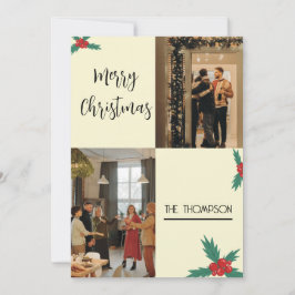 Modern Chic Holly Berries Frohe Weihnachten 2 Foto