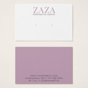 Modern Chic Lavender Earring Juwelier Display Card