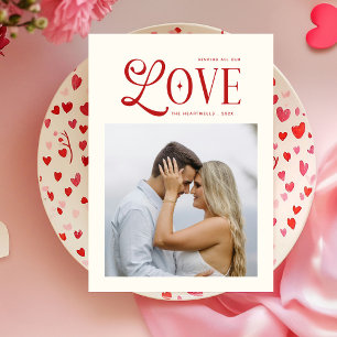 Modern Chic Love Foto Valentinstag Feiertagskarte