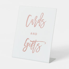 Modern Chic Messe Rose Goldene Karten und Geschenk Sockelschild