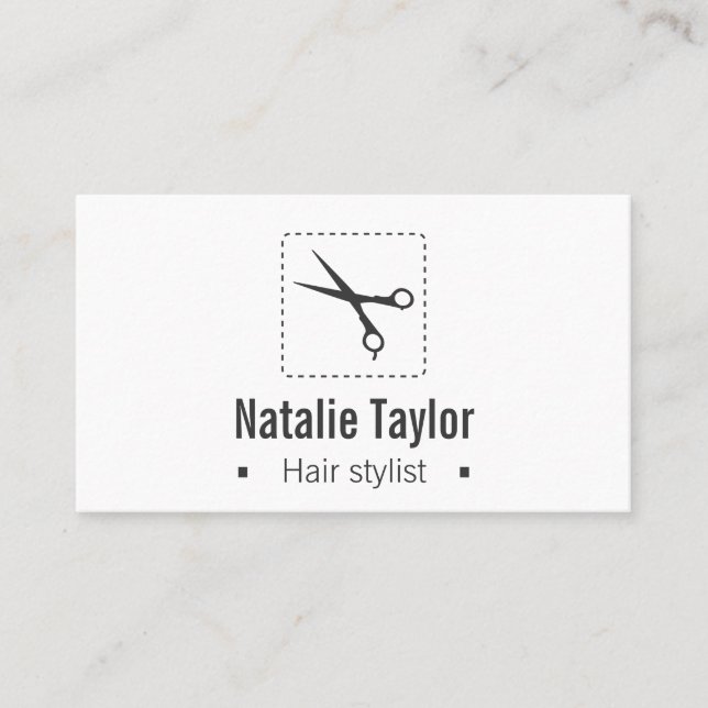 Modern, Chic, Minimalistisch, Haar-Stylist Visitenkarte (Vorderseite)