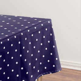 Modern Chic Navy White Polka Dots Muster Tischdecke