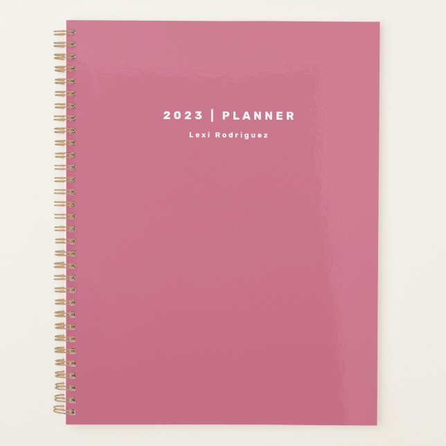Modern Chic Pink 2023 Wochen Monatszeitschrift nic Planer (Vorderseite)