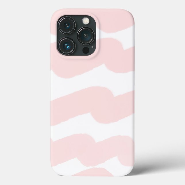 Modern Chic Pink Wasserfarben Streifen Case-Mate iPhone Hülle (Rückseite)