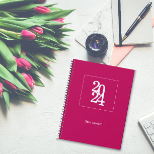 Modern Chic Rosa 2024 Monatlich wöchentlich Planer