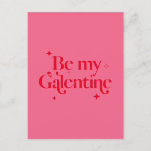 Modern Chic Rosa Rote Sparkle Friend Galentine Feiertagspostkarte