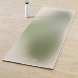 Modern Chic Sage Green Ombre Gradient Fitness Yogamatte