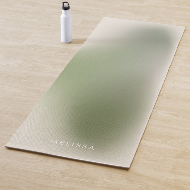 Modern Chic Sage Green Ombre Gradient Fitness Yogamatte (Beispiel)