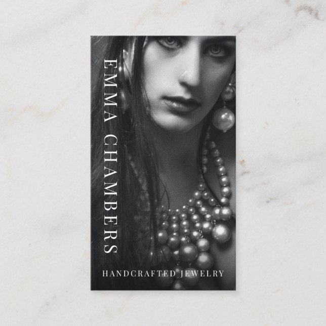 Modern Chic Schmuck Designer Business Card Visitenkarte (Vorderseite)