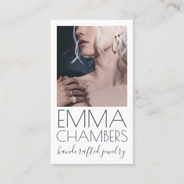 Modern Chic Schmuck Designer Business Card Visitenkarte (Vorderseite)