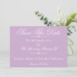 Modern Chic Script Name Mauve Save the Date Ankündigung
