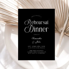 Modern Chic Script Wedding Rehearsal Dinner Einladung